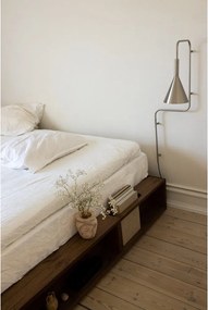 Pat matrimonial maro din lemn masiv de pin cu somieră 140x200 cm Ziggy – Karup Design