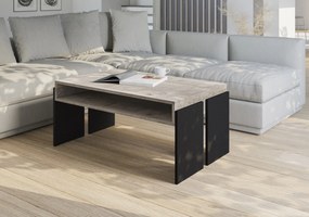 Masă de cafea Ramea (Stejar platinum grange + Negru). 1055236