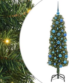 vidaXL Brad de Crăciun artificial Verde 150 cm PVC și oțel și plastic