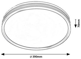 Rabalux 71118 - Plafonieră LED EPORA, 25 W, 230 V, 3000 K