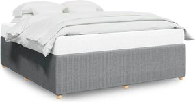 vidaXL Cadru de pat fără saltea, gri deschis, 200x200 cm, textil