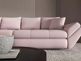 Canapea extensibilă dumonde cu ladă de depozitare si sezut confortabil din spuma high-density, Loana Enjoy Roz 300x100 cm