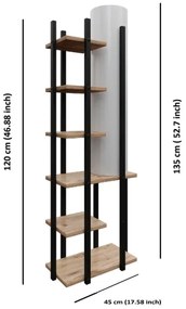 Lampadar cu rafturi MODA DOR 1xE27/40W/230V negru/maro