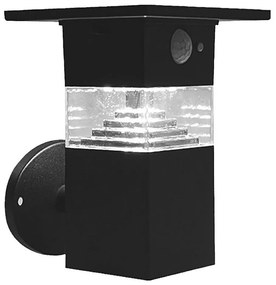 LED lampă solară de perete cu senzor, 2,5W, 3000K, IP54, 2200 mAh