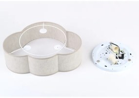 Brilagi - Plafonieră pentru copii NIMBUS MINI LINEN, 2xE27/15W/230V, 31x43, bej