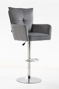 HR250W Scaun Catifea Grafit Bază Cromata