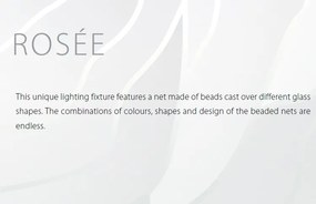 Lustra moderna Vision, eleganta, design LUX acoperita cu cristale ROSÉE BELL