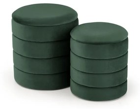 Set tabureti tapitati Pacho - Verde