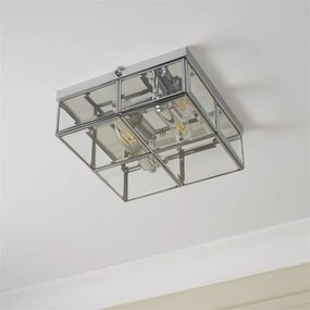 Searchlight - Plafonieră FLUSH 2xE14/40W/230V crom