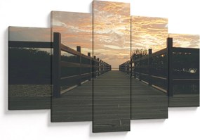 Tablou - Ponton de lemn, lac (150x105 cm)