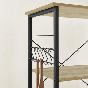 Masuta pe roti cu 3 rafturi TAYLOR ARTISAN 60x40 cm