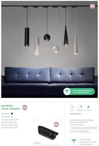 Spot directionabil pentru sina Track Project Collection, Libra negru