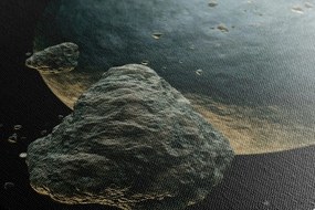 Tablou meteoriți în jurul planetei