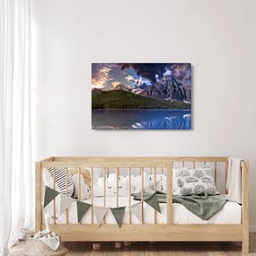 Tablou cu lac și munți (90x60 cm)