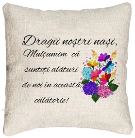 Perna Decorativa Canapea pentru Nasi 1, 40x40 cm, Cu fermoar