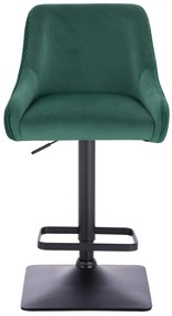 HR920KW Scaun Verde din Catifea cu Bază Neagră