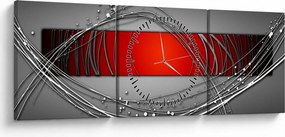 Tablou abstract (cu ceas) (90x30 cm)