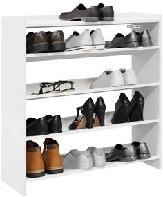 vidaXL Pantofar, alb, 80x25x81 cm, lemn prelucrat
