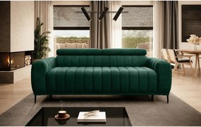 Canapea extensibila GANDI 160, stofa catifelata verde - Riviera 38, cu