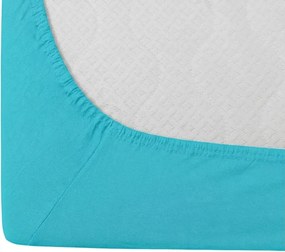 Cearsaf Jersey HIGHFIT turcoaz 180 x 200 cm