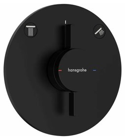 Baterie dus incastrata negru mat Hansgrohe DuoTurn S 2 functii