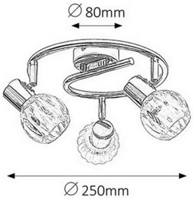 Rabalux 6093 - Lampa spot LaurieEN 3xE14/40W/230V