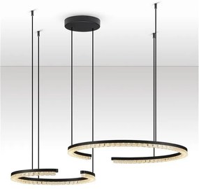 Lustra circulara aluminiu negru GREAMY D-93cm