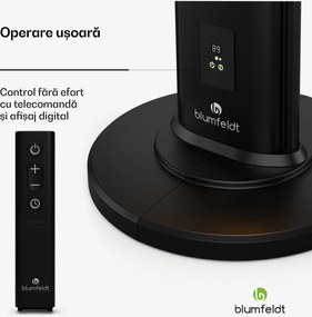 Blumfeldt BlazeTower încălzitor cu infraroșu| 3000 W, exterior, 3 niveluri, IP45, telecomandă, timer