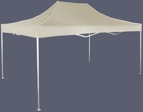 Pavilion de grădină  3x4,5m – din aluminiu, Fără pereţi laterali, Bej