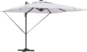 vidaXL Parasol Roma Bej 286 x 284 x 270 cm Aluminiu și poliester