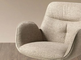 Scaun modern pivotant Beige fabric