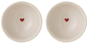 Boluri mici crem 2 buc. din gresie 500 ml cu model de Crăciun Jolly – Bloomingville