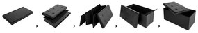 Deuba Cutie depozitare neagra - 80 x 40 x 40 cm