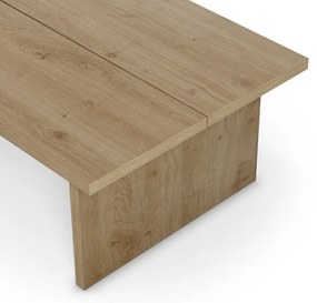 Măsuță de cafea în culoare naturală cu blat cu aspect de lemn de stejar 70x120 cm Loana – Marckeric