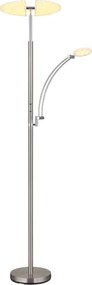 Globo 58909N - Lampă LED de podea dimabilă TIRANA 40W/230V + 5,5W crom mat