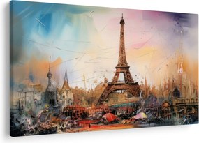Tablou - Pictură a Turnului Eiffel (90x60 cm)
