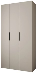 Dulap de haine 130 cm Carmela 40-4 (Cașmir + Negru). 1126647