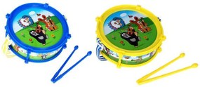 Toba Molei de plastic 20 cm + 2 bețe de tobă 2 culori
