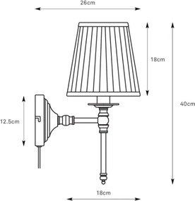 Markslöjd 108968 - Lampă de perete MANOR 1xE14/40W/230V albă/alamă