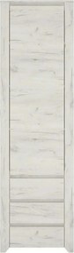 Dulap ANGEL tip 10, alb, PAL melaminat, cu o usa si 3 sertare, 56x40x1