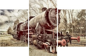 Tablou cu locomotivă istorică (90x60 cm)