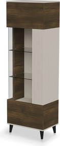 Vitrina RANDOM, nuc/casmir/negru, PAL furniruit/polipropilena, 60x40x1