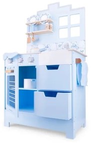 Bucătărie din lemn cu accesorii New Classic Toys albastru
