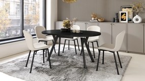 MAZZONI EXPORT FIORA Bej (material Basel 24) - SCAUN MODERN TAPIȚAT PENTRU SALON/SUFRAGERIE LOFT