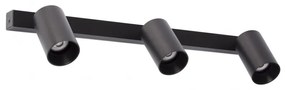 Aplica perete / tavan cu 3 spoturi directionabile design modern STAN 3L neagra