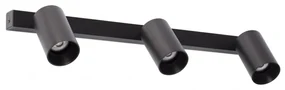 Aplica perete / tavan cu 3 spoturi directionabile design modern STAN 3L neagra