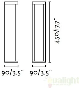 Stalp de exterior cu iluminat LED cu design modern decorativ, CHANDRA 72298