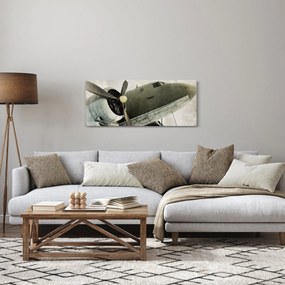 Tablou - Avion vechi cu elice (120x50 cm)