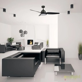 Lustra LED cu ventilator ultrasilentios si telecomanda FIERA G 072237 SU