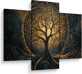 Tablou – Arbore cu aură aurie (90x60 cm)